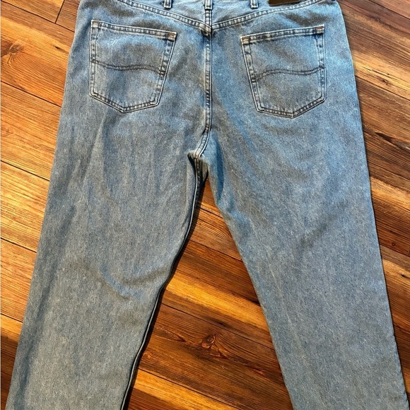 Vintage Lee Relaxed Fit Jeans 40x30 Light Wash USA Authentic 100% Cotton Denim - Picture 8 of 15